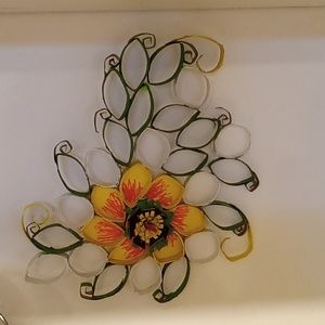 Toilet paper roll wall art